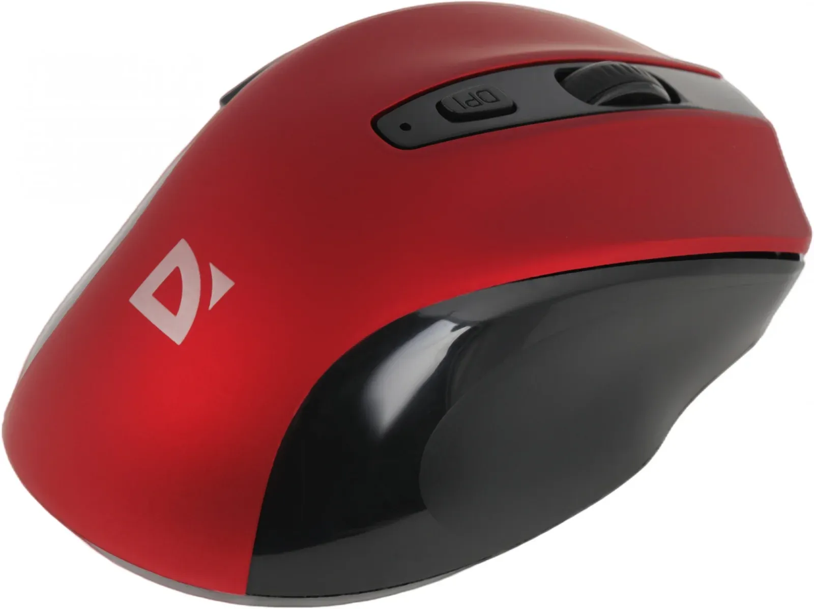 Мышь Defender Prime MB-053 красный/черный оптическая 1600dpi silent беспров. USB для ноутбука 5but 52052 - фото 2