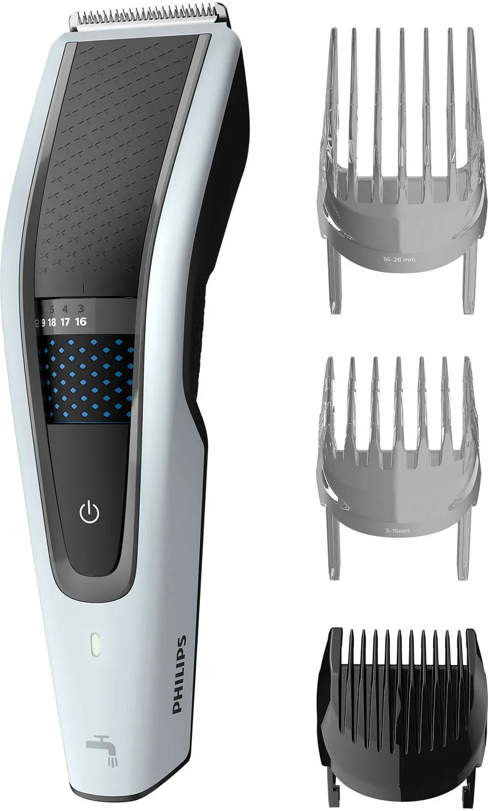 Машинка для стрижки Philips HC5610/15 черный/серебристый насадок в компл:3шт