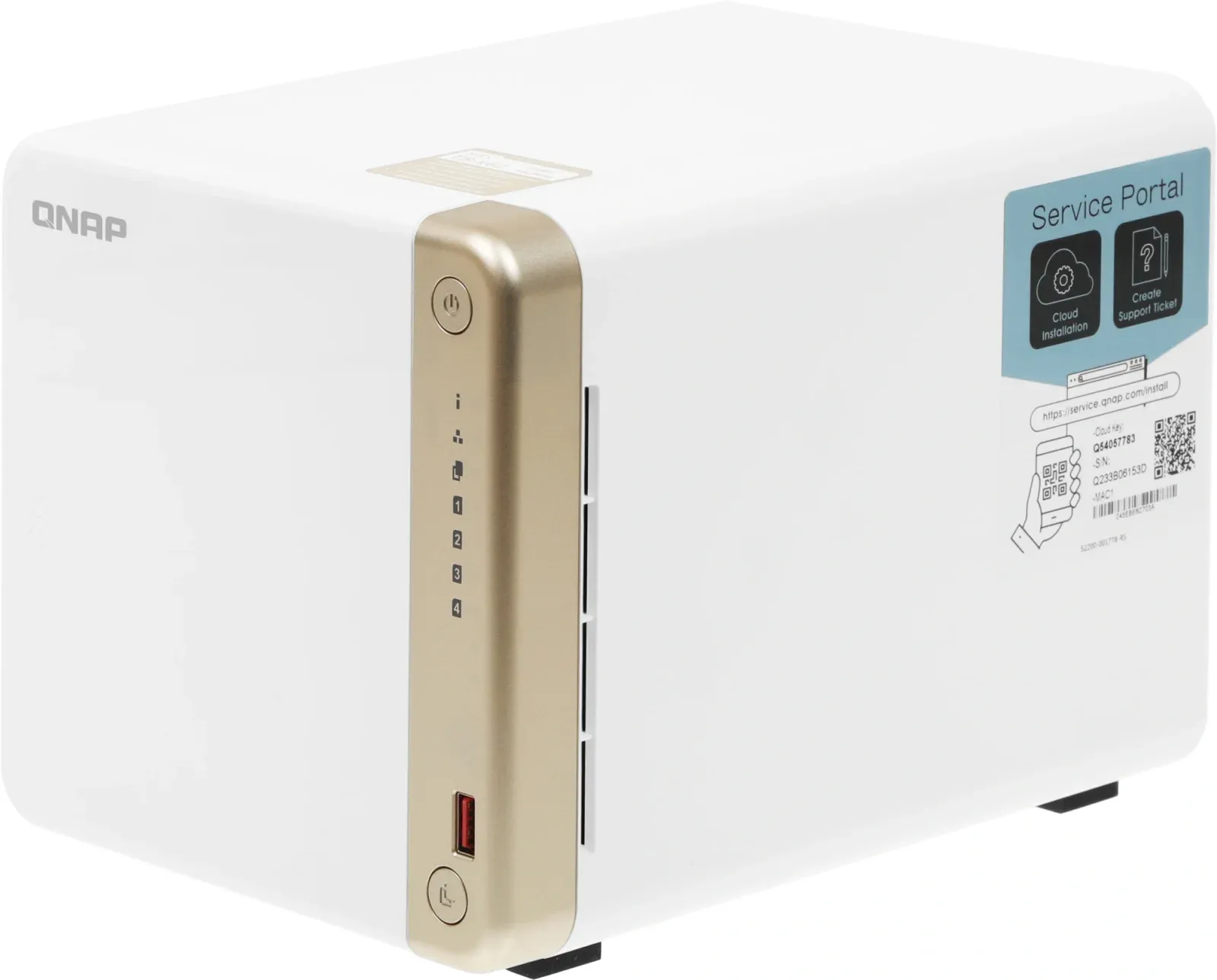 Сетевое хранилище NAS Qnap Original TS-462-4G 4-bay настольный Celeron N4505, белый