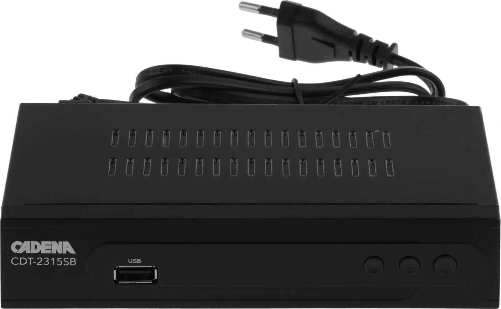 Ресивер DVB-T2 Cadena CDT-2315SB черный - фото 2