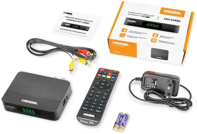 Ресивер DVB-T2 Cadena CDT-2388S черный - фото 2