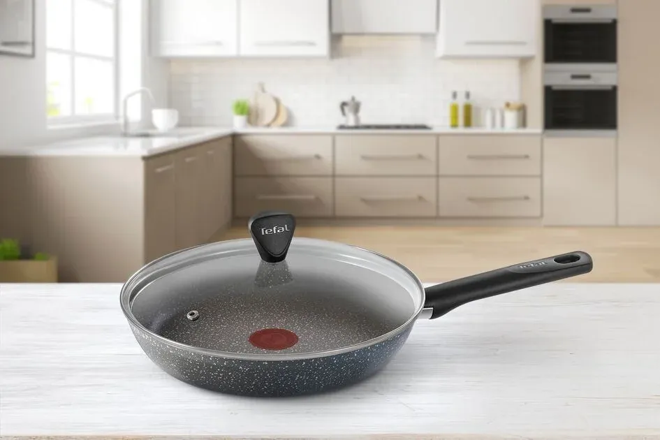 Сковорода Tefal Natural Cook 04234928 круглая 28см ручка несъемная с крышкой серый 9100052850 - фото 4