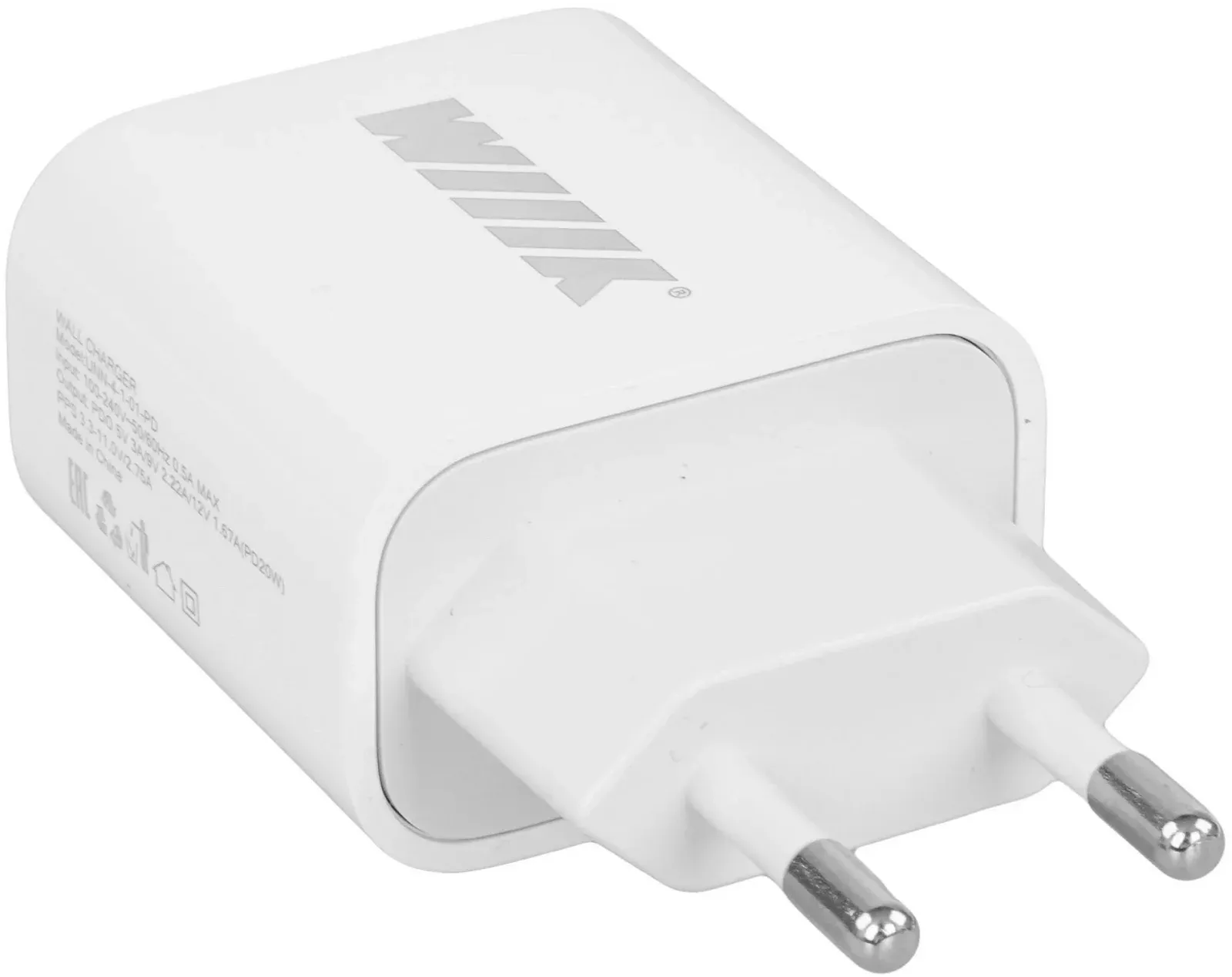 Сетевое зар./устр. Wiiix UNN-4-1-01-PD 20W 3A PD USB Type-C белый - фото 2
