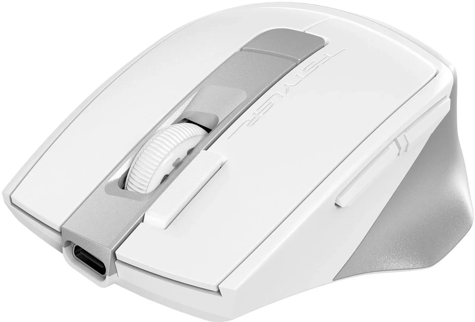 Мышь A4Tech Fstyler FB45CS Air белый оптическая 2000dpi silent беспров. BT/Radio USB 7but FB45CS AIR USB SILVER WHITE - фото 2