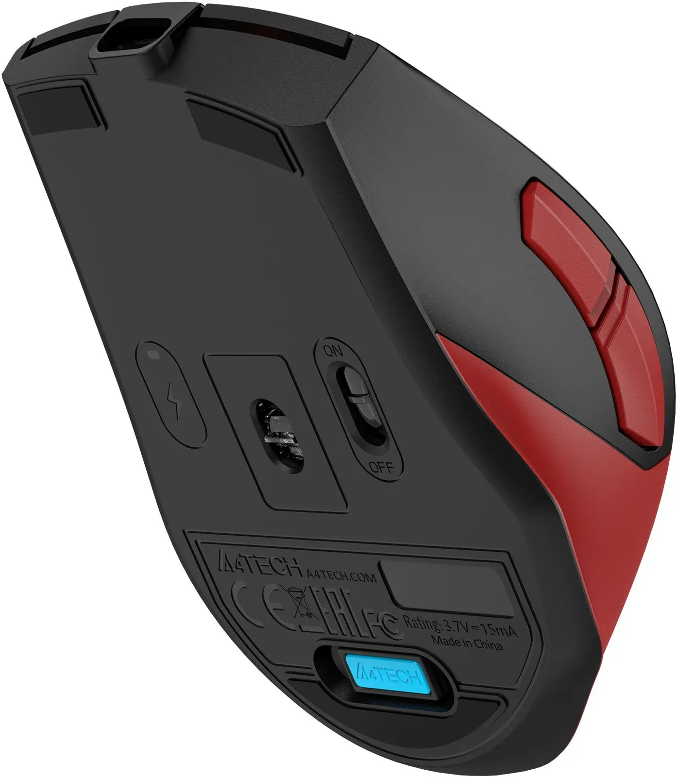 Мышь A4Tech Fstyler FG45CS Air красный/черный оптическая 2000dpi silent беспров. USB для ноутбука 7but FG45CS AIR USB SPORTS RED - фото 7