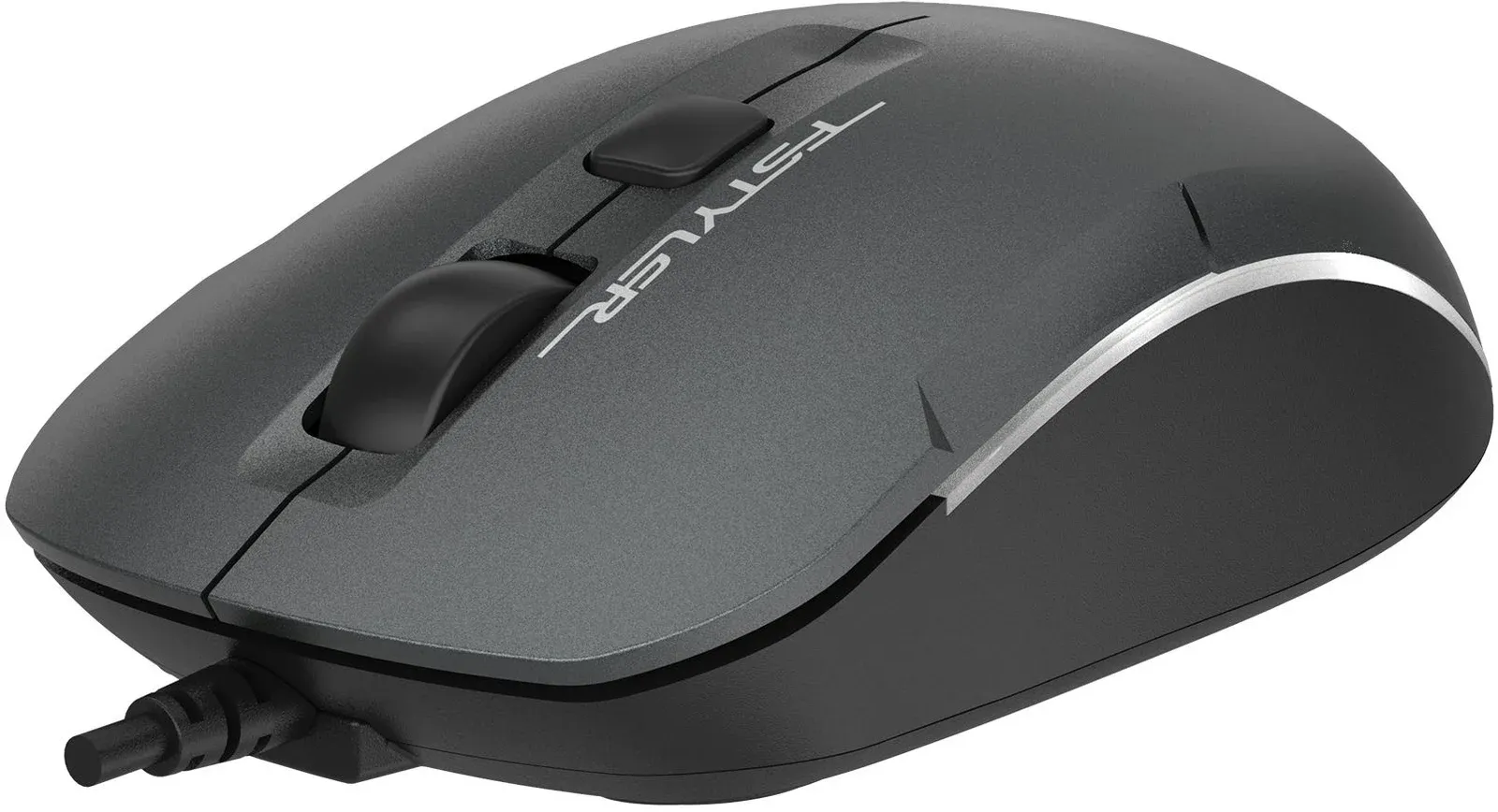 Мышь A4Tech Fstyler FM26S серый/черный оптическая 1600dpi silent USB для ноутбука 4but FM26S USB SMOKY GREY - фото 2