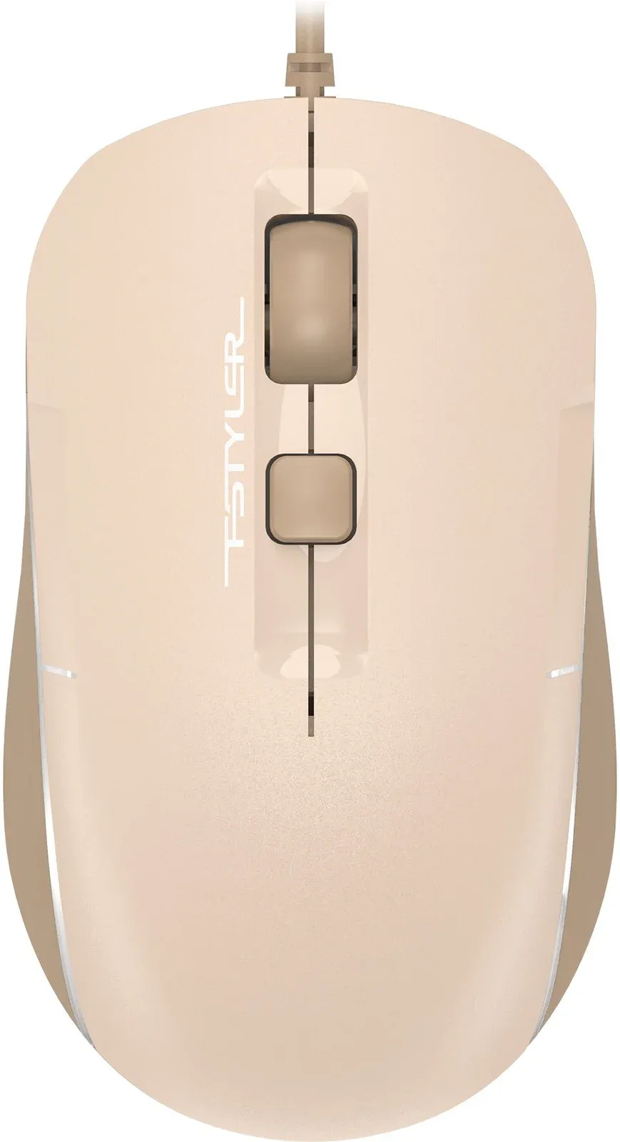 Мышь A4Tech Fstyler FM26S бежевый/коричневый оптическая 1600dpi silent USB для ноутбука 4but FM26S USB CAFE LATTE - фото 1