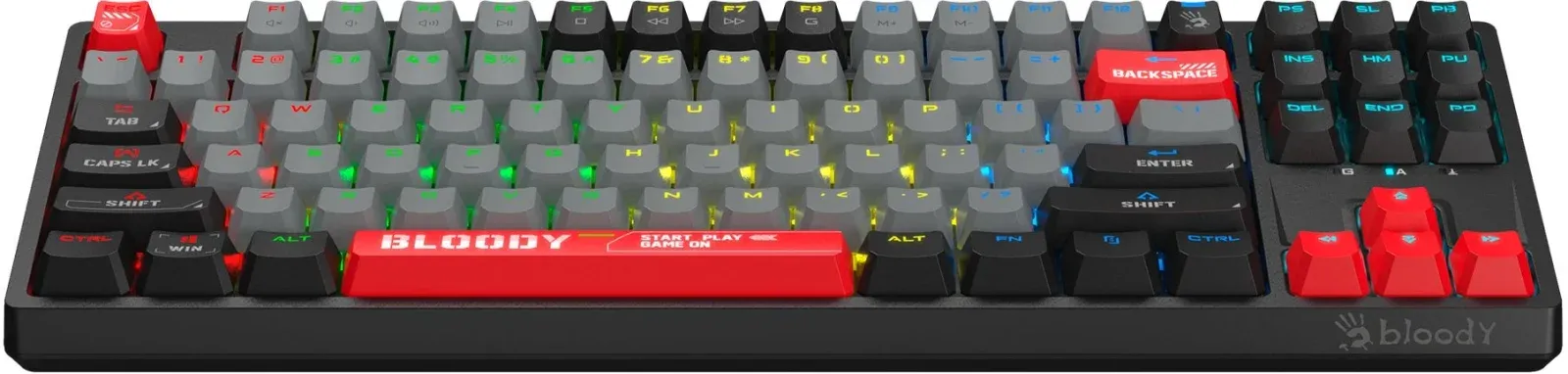 Клавиатура A4Tech S87 Energy механическая черный USB for gamer LED S87 USB ENERGY RED кабель 1.8м - фото 7