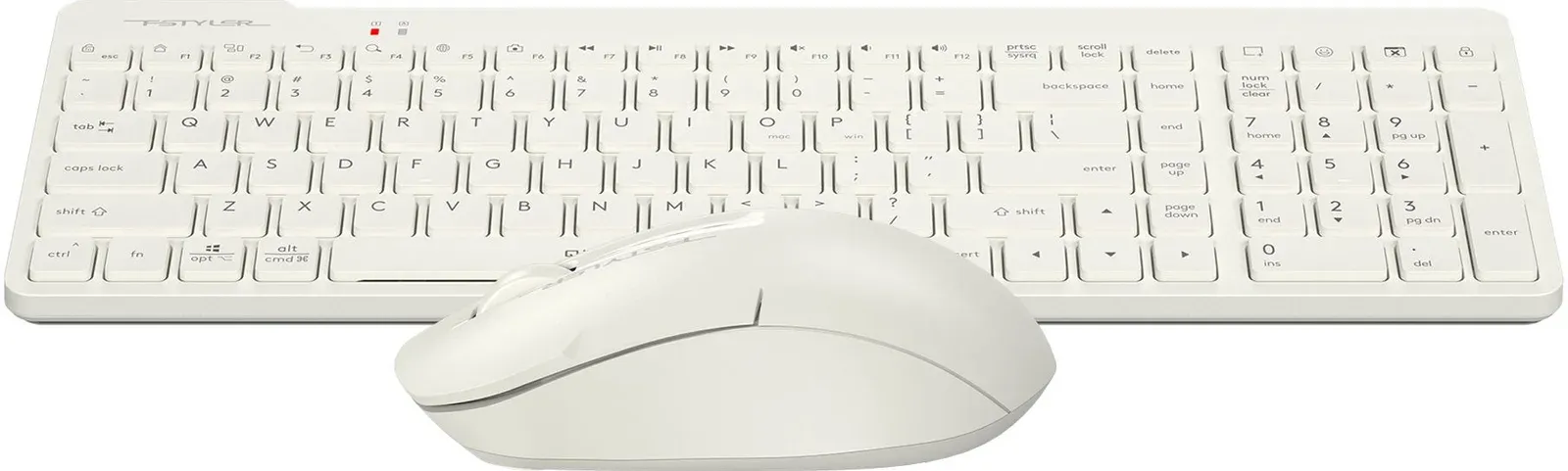 Клавиатура + мышь A4Tech Fstyler FG2300 Air клав:бежевый мышь:бежевый USB беспроводная slim FG2300 AIR BEIGE - фото 5