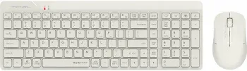 Клавиатура + мышь A4Tech Fstyler FG2300 Air клав:бежевый мышь:бежевый USB беспроводная slim FG2300 AIR BEIGE - фото 7