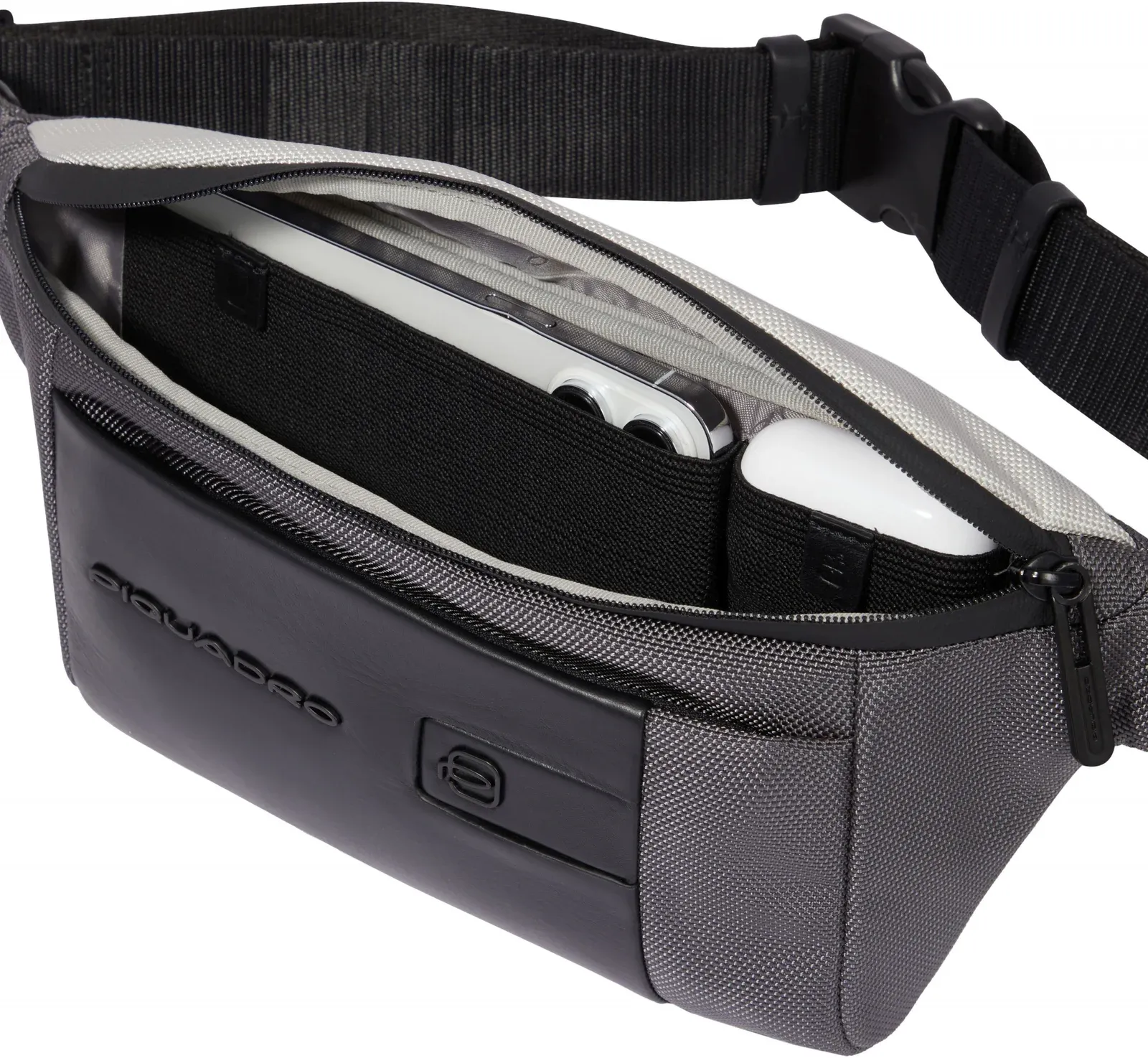 Сумка Piquadro Brief2 Special CA2174BR2S/GRN серая/черная нейлон/натур.кожа, серый - фото 4