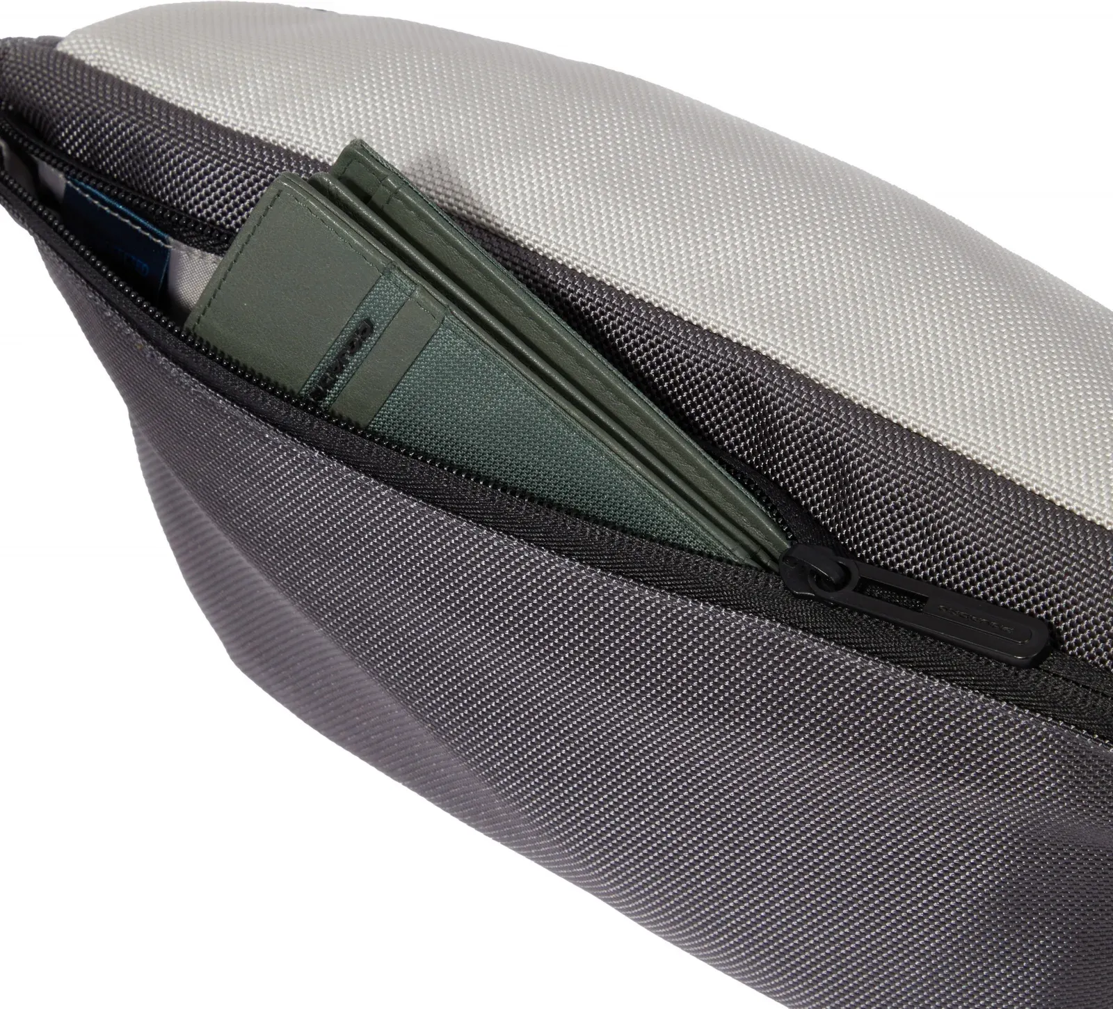 Сумка Piquadro Brief2 Special CA2174BR2S/GRN серая/черная нейлон/натур.кожа, серый - фото 6
