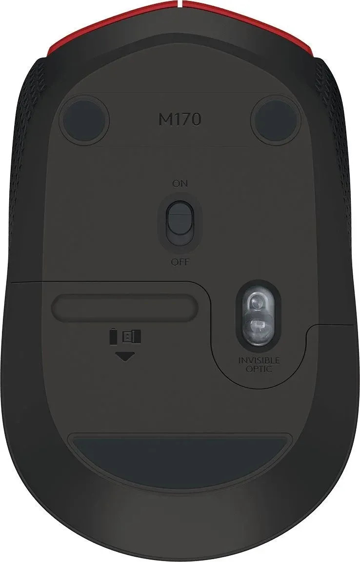 Мышь Logitech M171 красный/черный оптическая 1000dpi беспров. USB для ноутбука 2but 910-004645 - фото 4