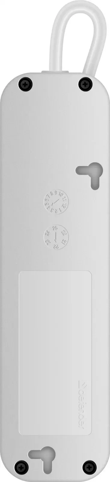 Сетевой удлинитель Defender S318 1.8м 3 розетки белый пакет ПЭ - фото 4