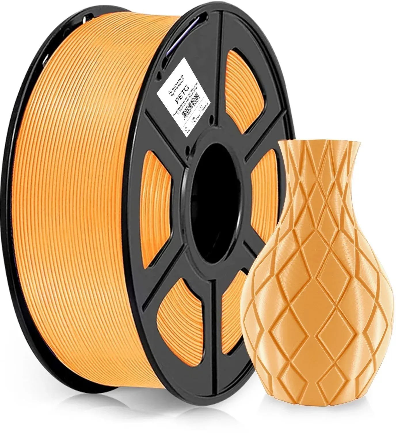 Пластик 3D CACTUS CS-3D-PETG-1KG-T-ORANGE - фото 1