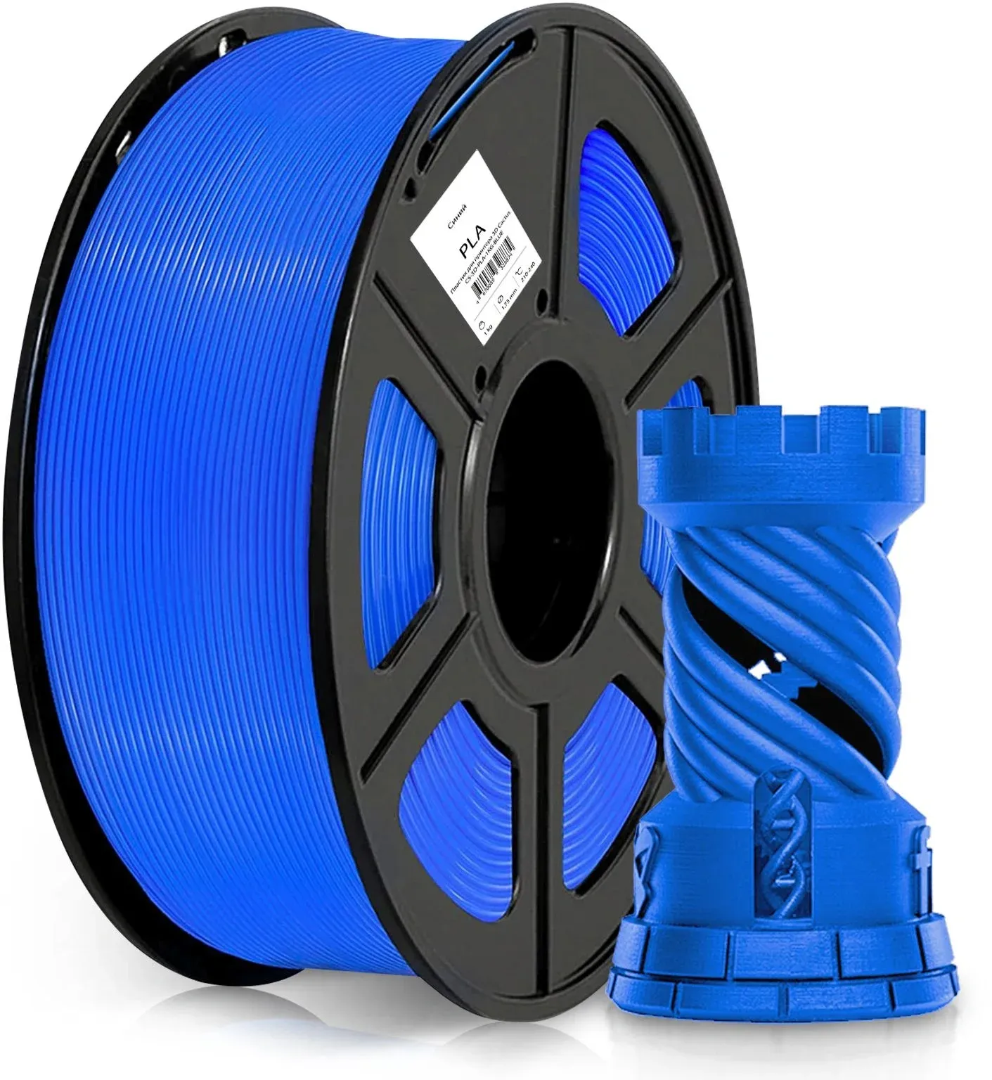 Пластик для принтера 3D Cactus CS-3D-PLA-1KG-BLUE PLA d1.75мм 1кг L326м 1цв. - фото 2
