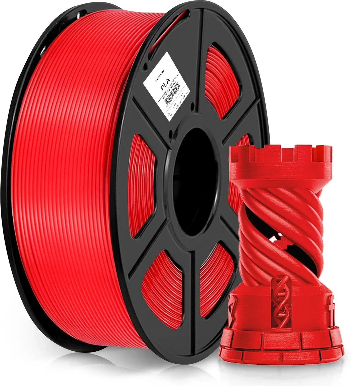 Пластик для принтера 3D Cactus CS-3D-PLA-1KG-RED PLA d1.75мм 1кг L326м 1цв. - фото 1