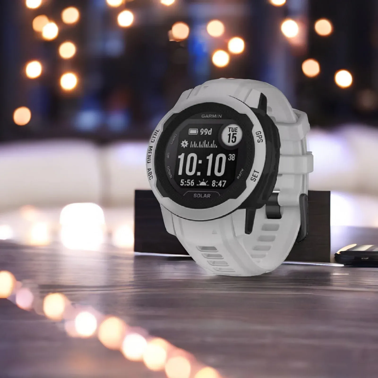 Смарт-часы Garmin Instinct 2 Solar 40мм 0.9 AMOLED корп.черный/серый рем.серый 010-02564-01 - фото 2