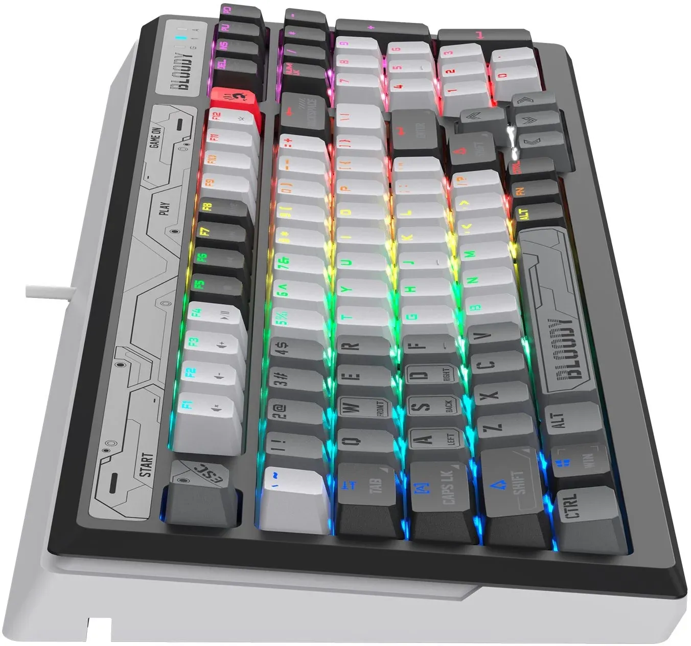 Клавиатура A4Tech B950 механическая серый USB for gamer LED кабель 1.8м - фото 8