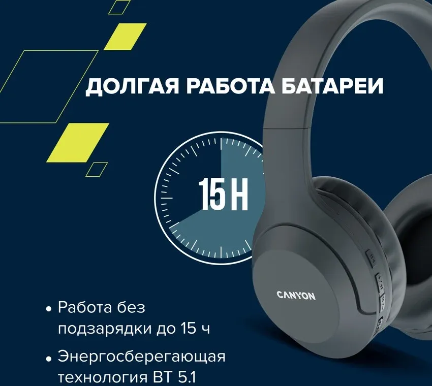 Наушники и гарнитуры CANYON BTHS-3 бежевый - фото 4