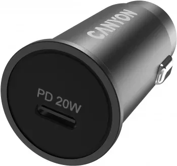 Автомобильное зар./устр. Canyon CNS-CCA20B 20W 3A PD+QC USB Type-C универсальное черный - фото 8