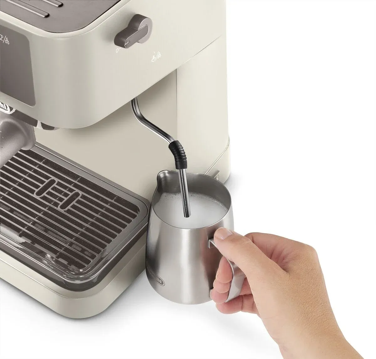 Кофеварка рожковая Delonghi EC235.CR 1100Вт бежевый - фото 4