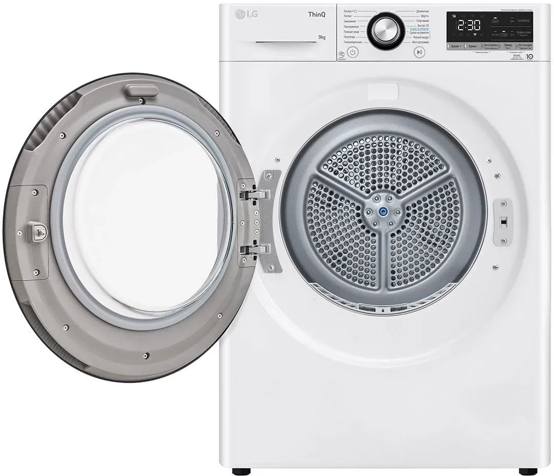 Сушильная машина LG DC90V3V6W.BBWPCOM кл.энер.:A++ макс.загр.:9кг белый - фото 2