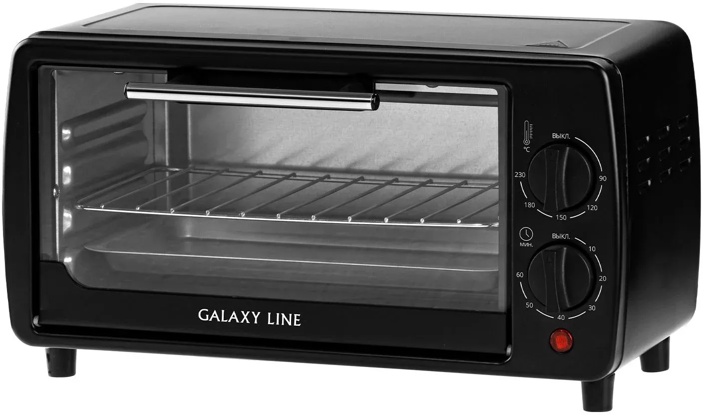 Мини-печь Galaxy Line GL 2625 8л. 1000Вт черный, 8 л - фото 1