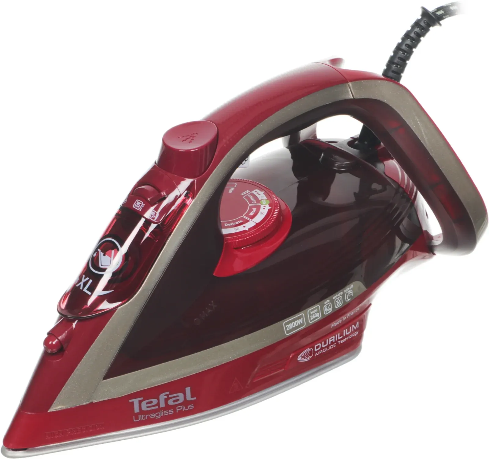 Утюг Tefal FV6820E0 2800Вт вишневый/серебристый - фото 8