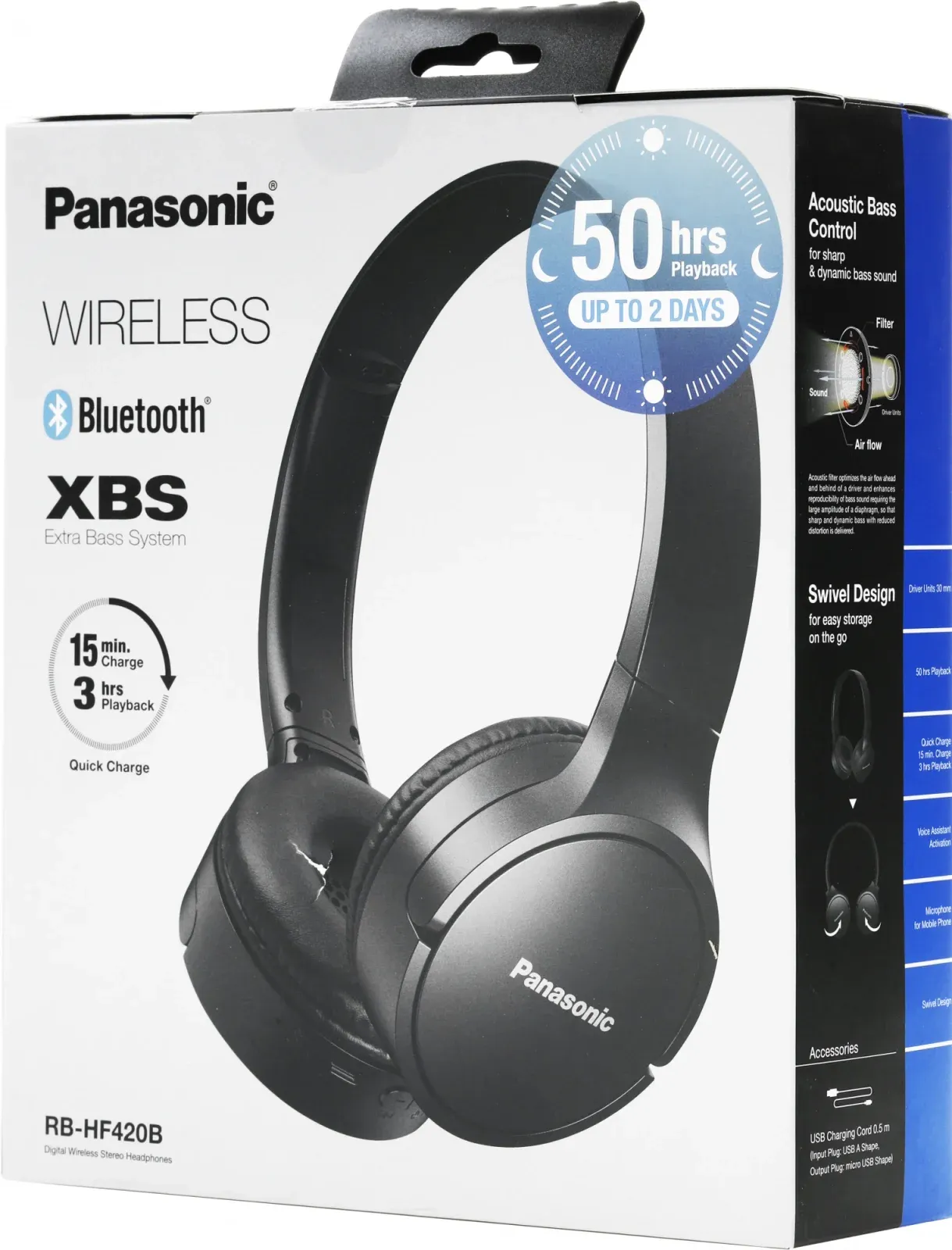 Наушники и гарнитуры PANASONIC RB-HF420BGEK черный - фото 1