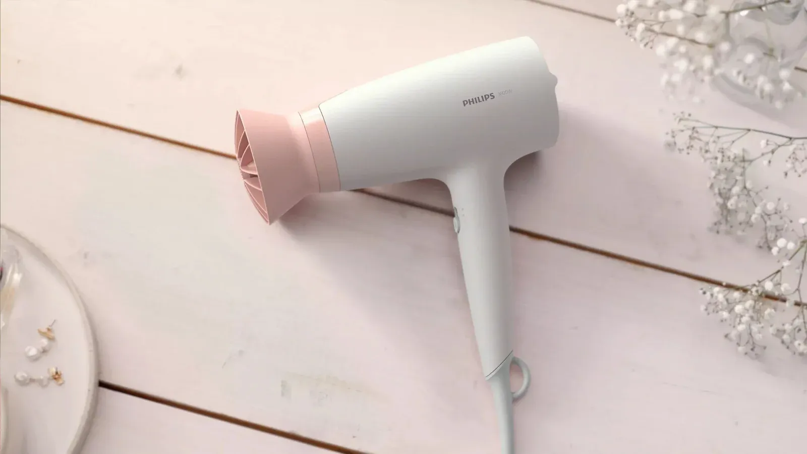 Фен Philips BHD300/00 1600Вт белый/розовый - фото 4