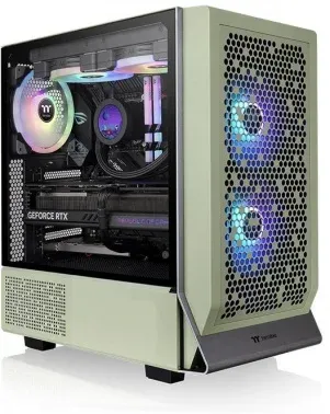 Корпус Thermaltake Ceres 300 TG ARGB Matcha зеленый без БП ATX 7x140mm 5x180mm 2xUSB3.0 audio bott PSU - фото 7