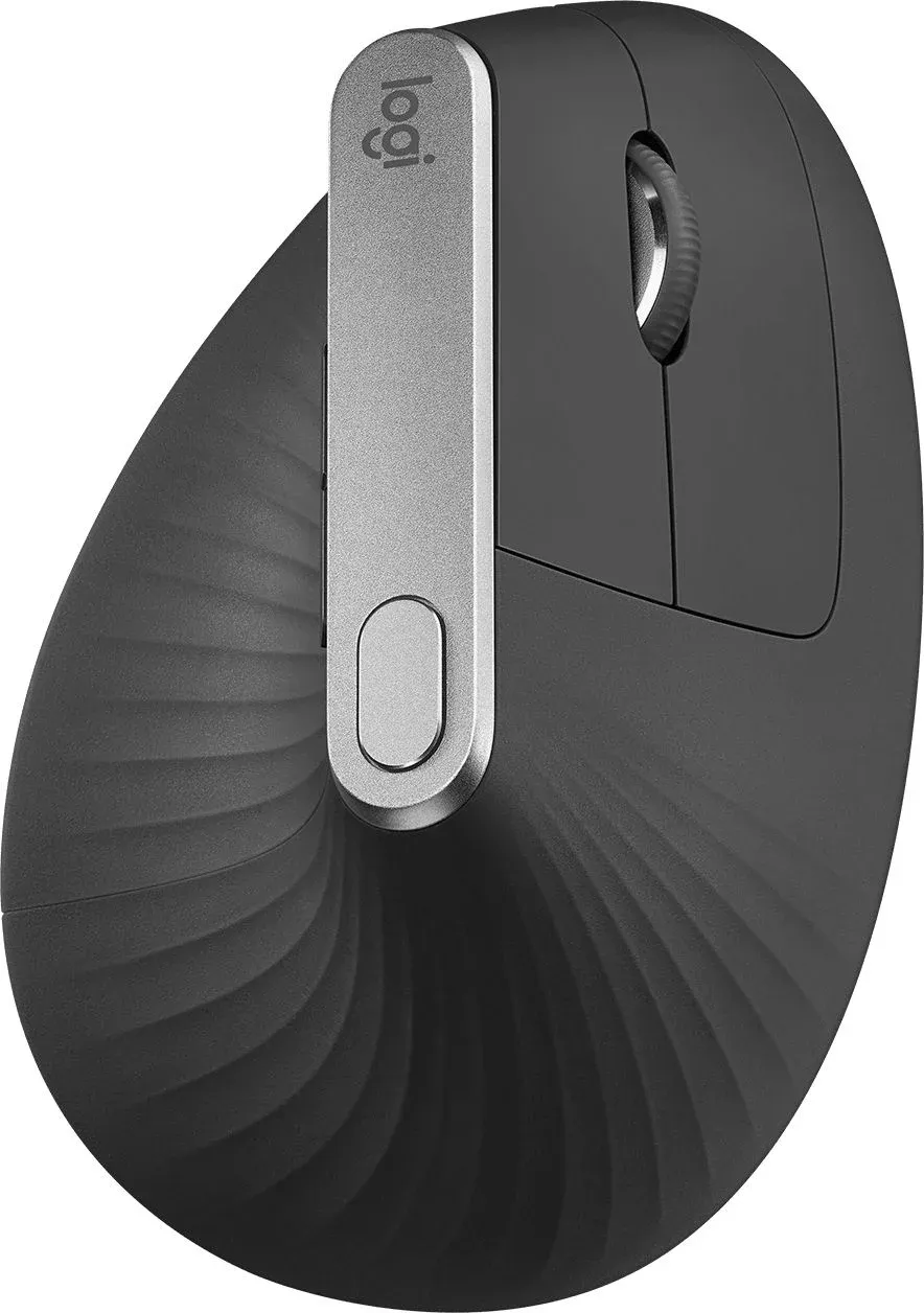 Мышь Logitech MX Vertical черный/серебристый оптическая 4000dpi беспров. BT/Radio USB 4but 910-005449 - фото 4