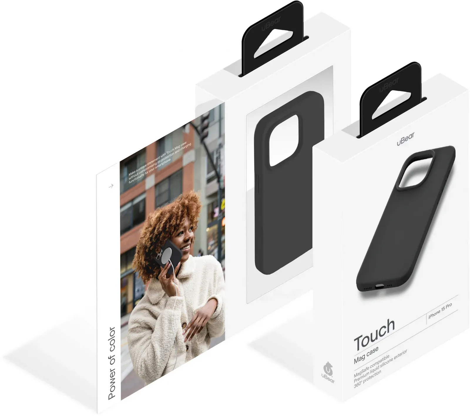 Чехол клип-кейс uBear для Apple iPhone 15 Pro Touch Mag Case with MagSafe черный CS263BL61PTH-I23M - фото 5