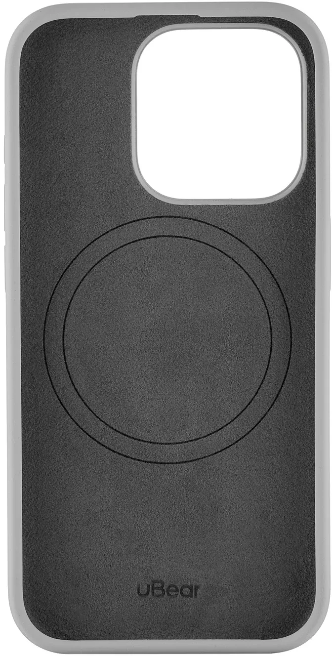 Чехол клип-кейс uBear для Apple iPhone 15 Pro Touch Mag Case with MagSafe серый CS265MG61PTH-I23M - фото 3
