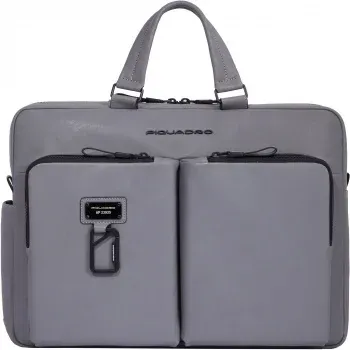 Деловая сумка Piquadro Harper CA4027AP/GR с отделением для ноутбука 15 серая натур.кожа, серый - фото 4