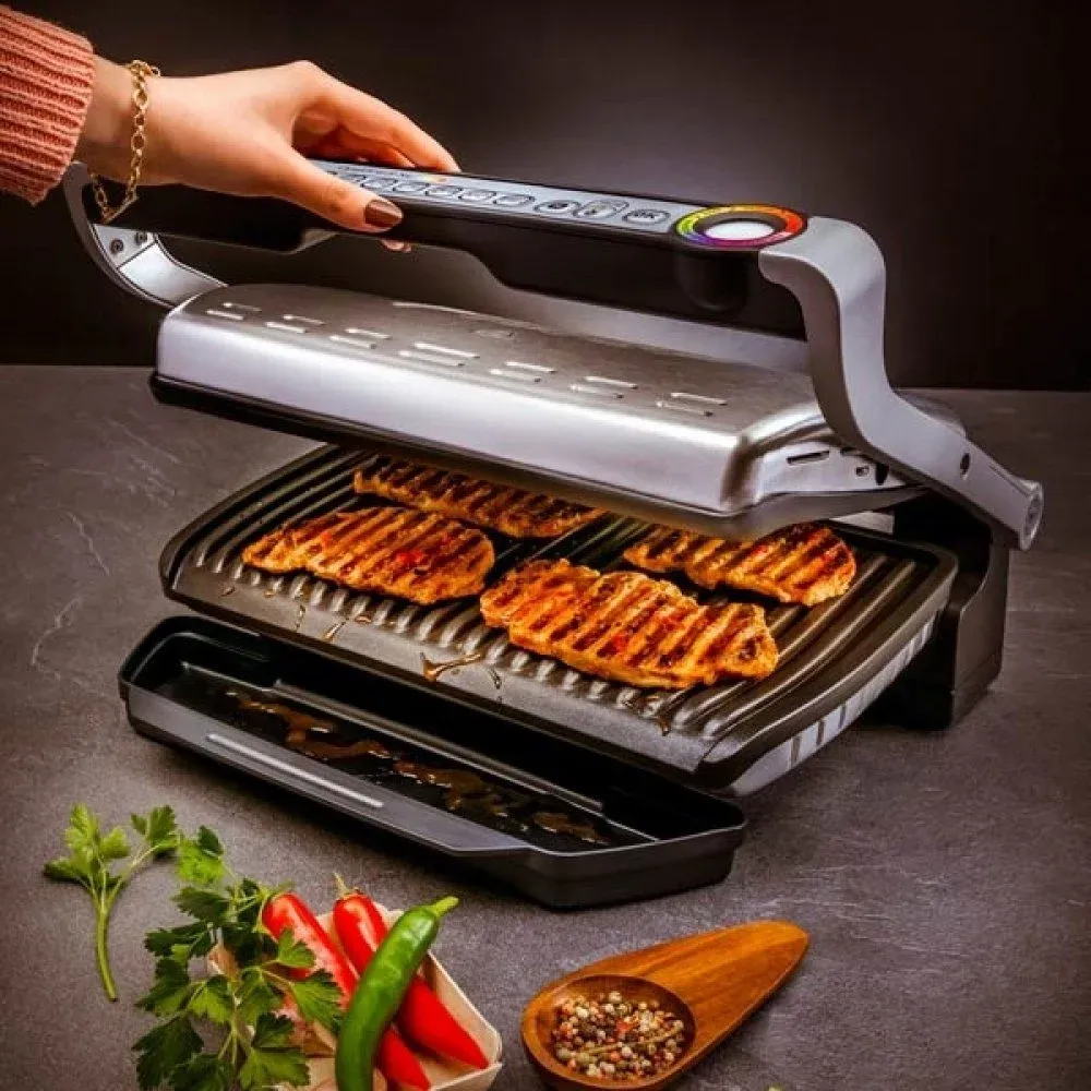Электрогриль Tefal Optigrill GC724D12 2000Вт серебристый - фото 4