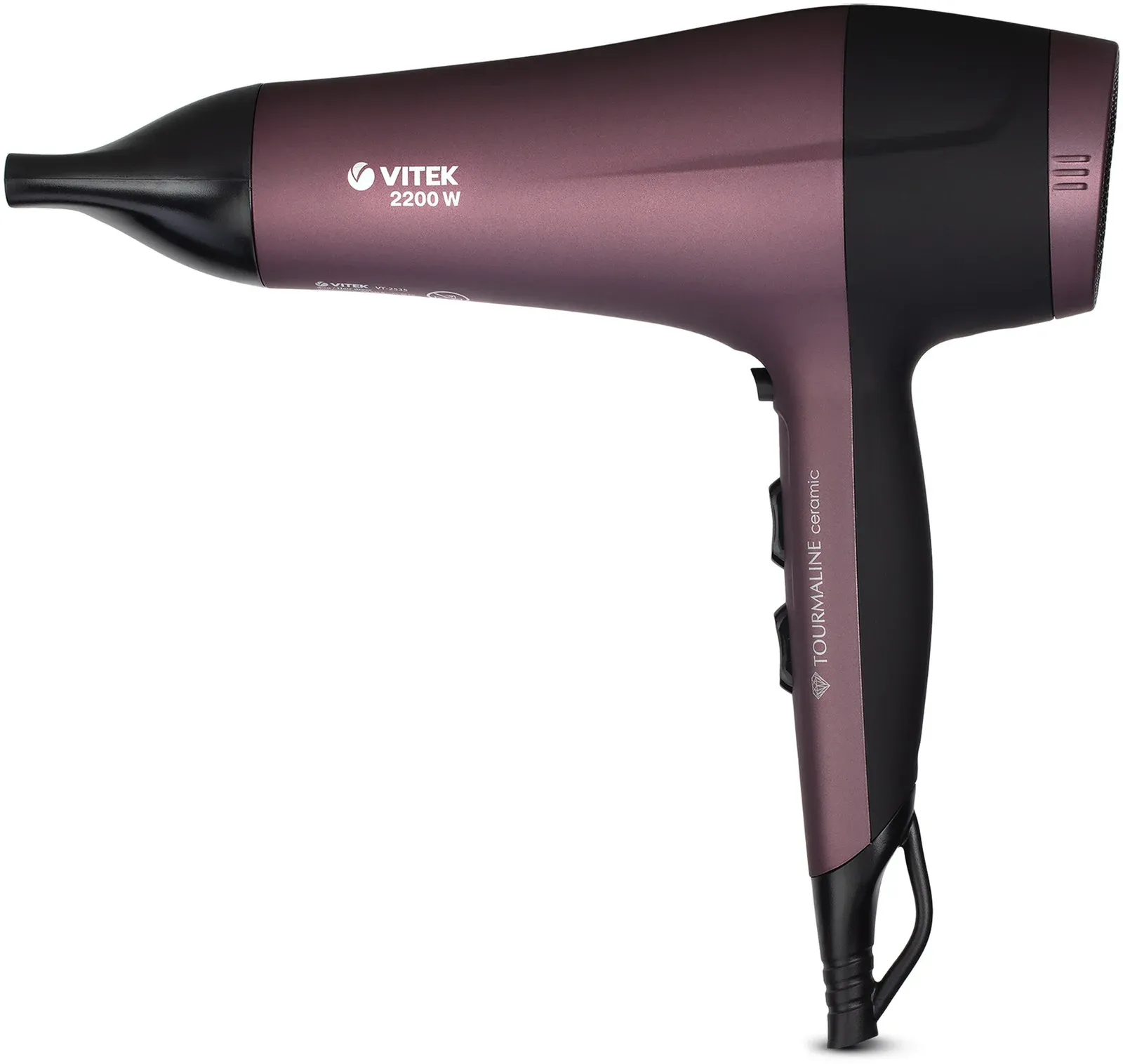 Фен Vitek VT-2535 2200Вт бордовый/черный 2535-VT-01 - фото 3