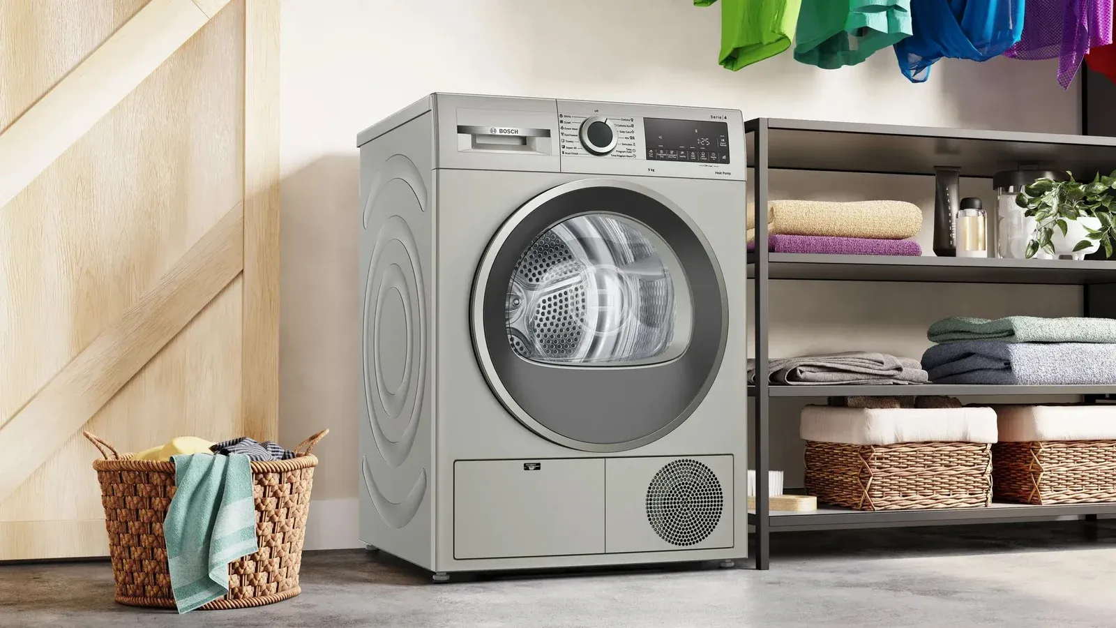 Сушильная машина Bosch Serie 4 WQG1420XME пан.англ. кл.энер.:A макс.загр.:9кг серебристый - фото 4