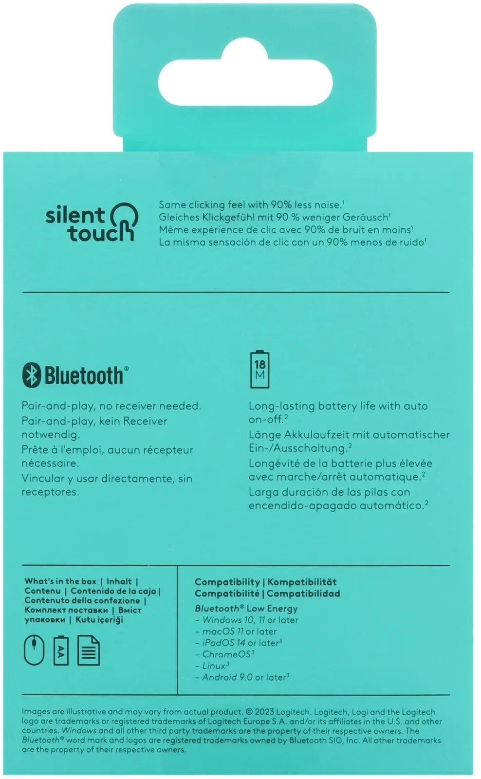 Мышь Logitech M240 Silent графитовый оптическая 4000dpi silent беспров. BT для ноутбука 2but 910-007119 - фото 7