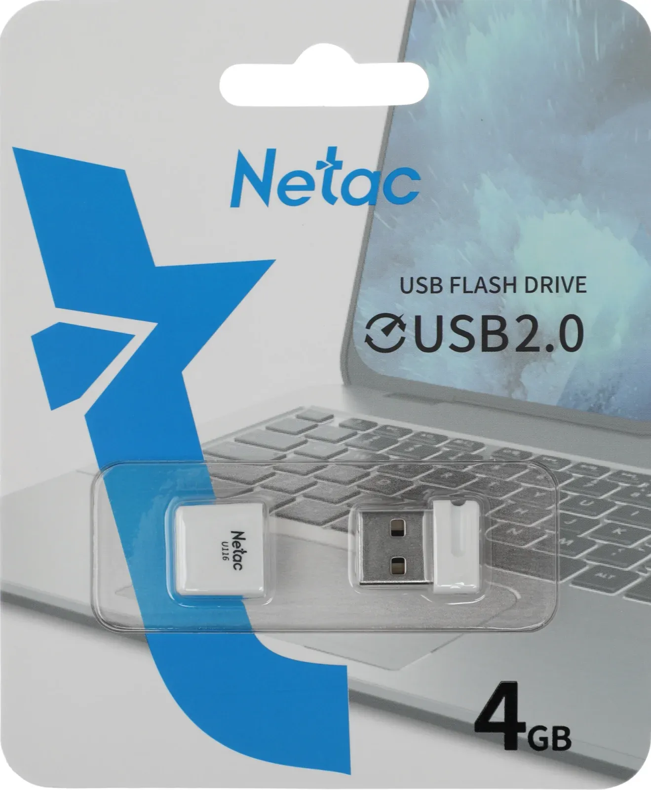Флеш Диск Netac 4GB U116 NT03U116N-004G-20WH USB2.0 белый, 4 ГБ - фото 6