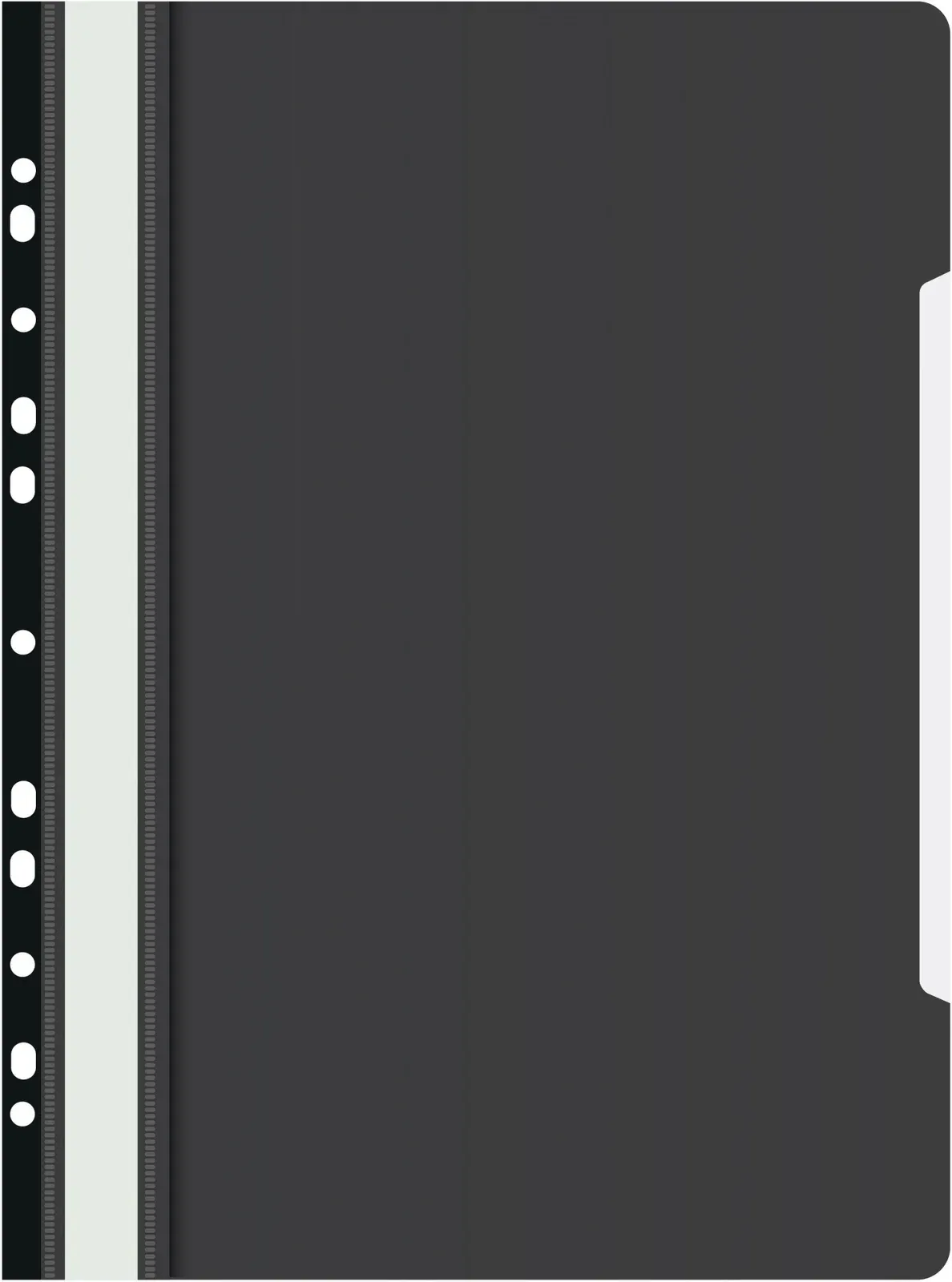 Папка-скоросшиватель Бюрократ PS-P20BLCK A4 прозрач.верх.лист боков.перф. пластик черный 0.12/0.16