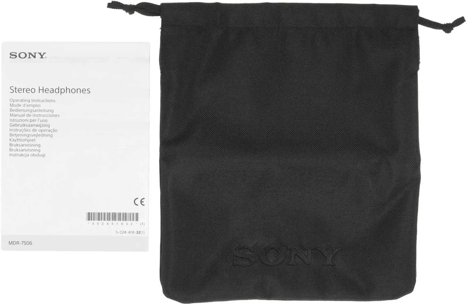 Гарнитура мониторные Sony MDR-7506 3м черный проводные оголовье - фото 6