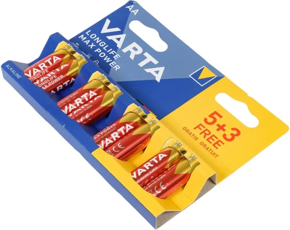 Батарейки Элементы питания VARTA Alkaline LR6 BL5+3 - фото 4