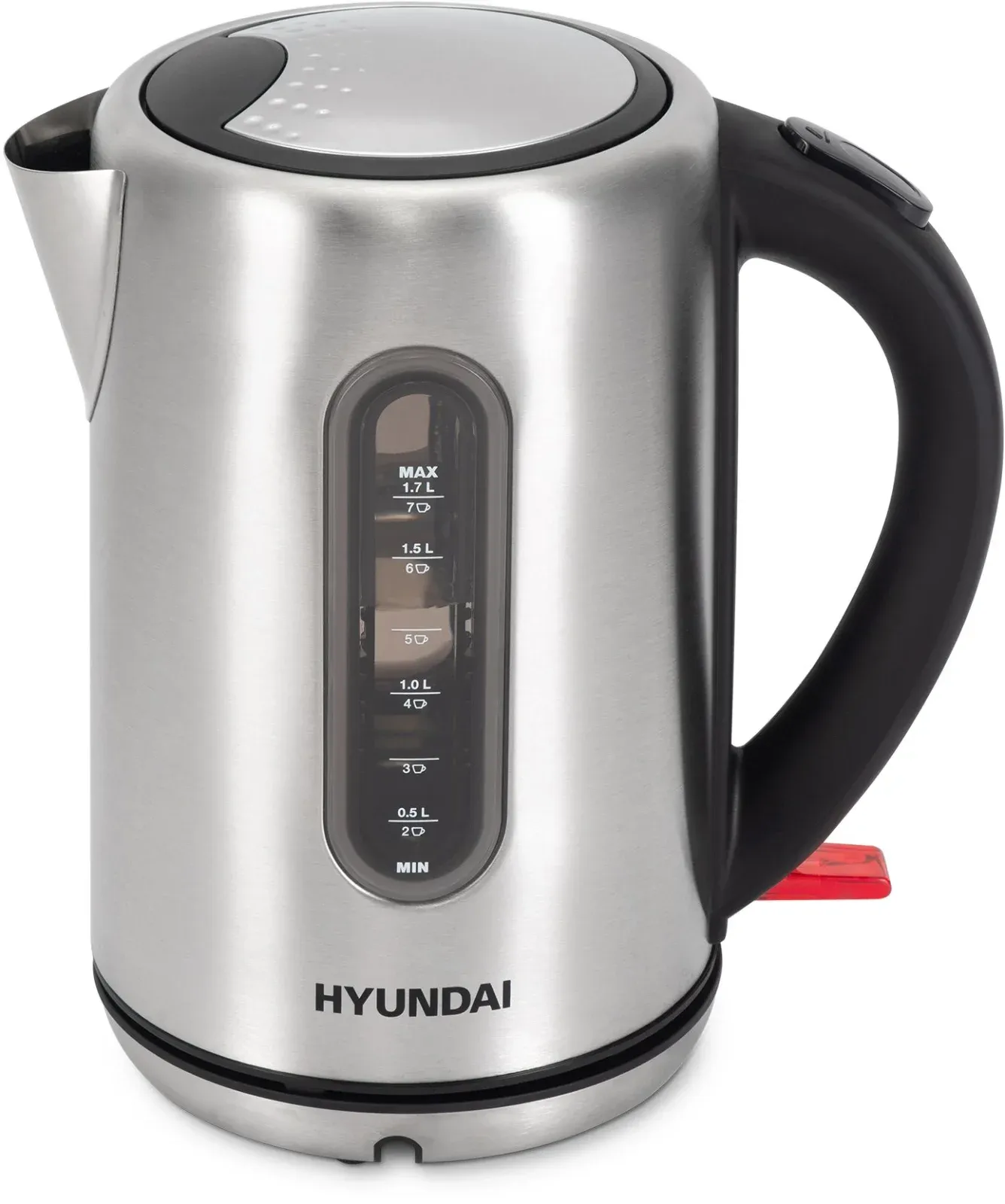 Чайник электрический Hyundai HYK-S9909 1.7л. 2200Вт серебристый матовый/черный корпус: металл - фото 5