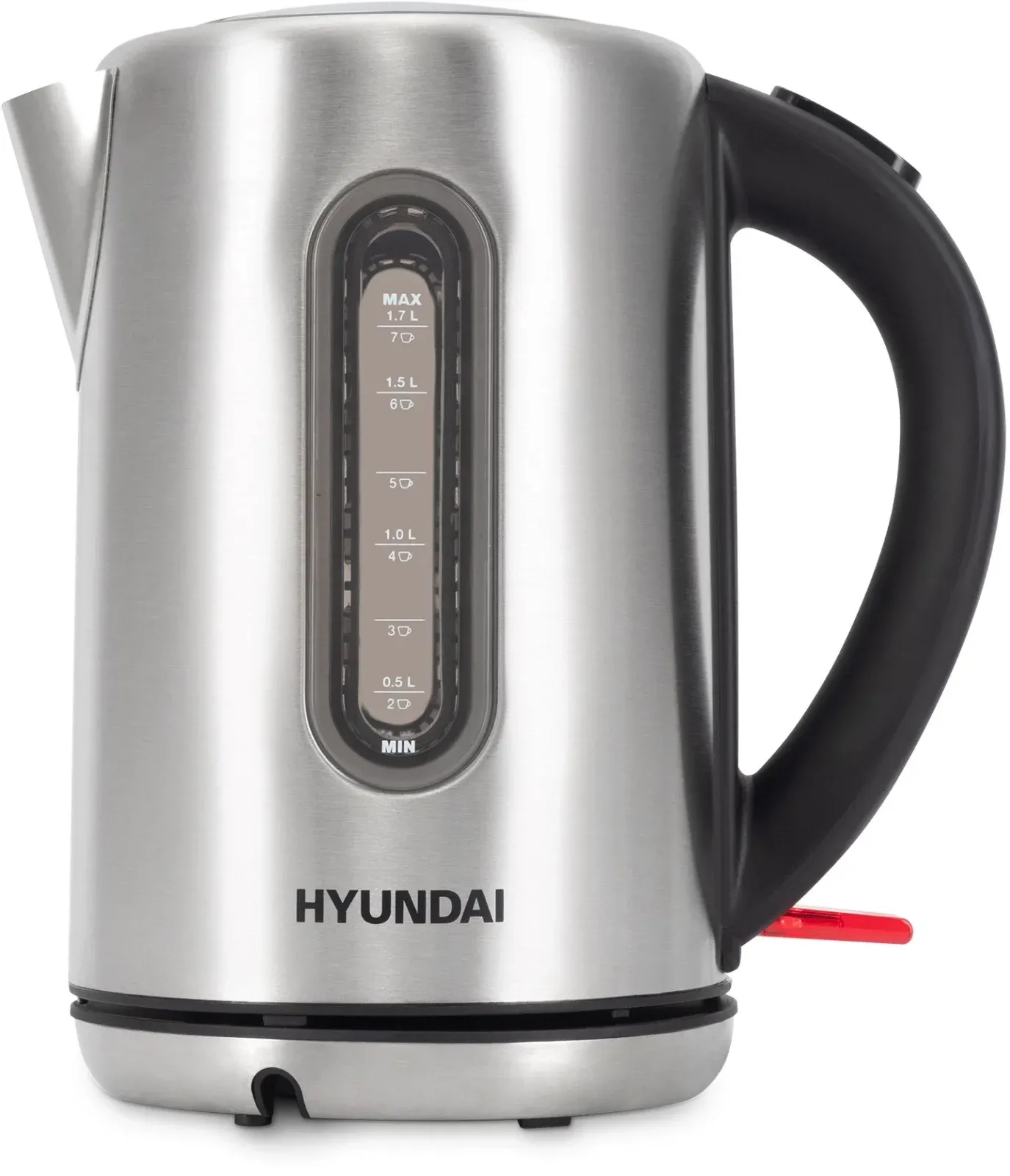 Чайник электрический Hyundai HYK-S9909 1.7л. 2200Вт серебристый матовый/черный корпус: металл - фото 6