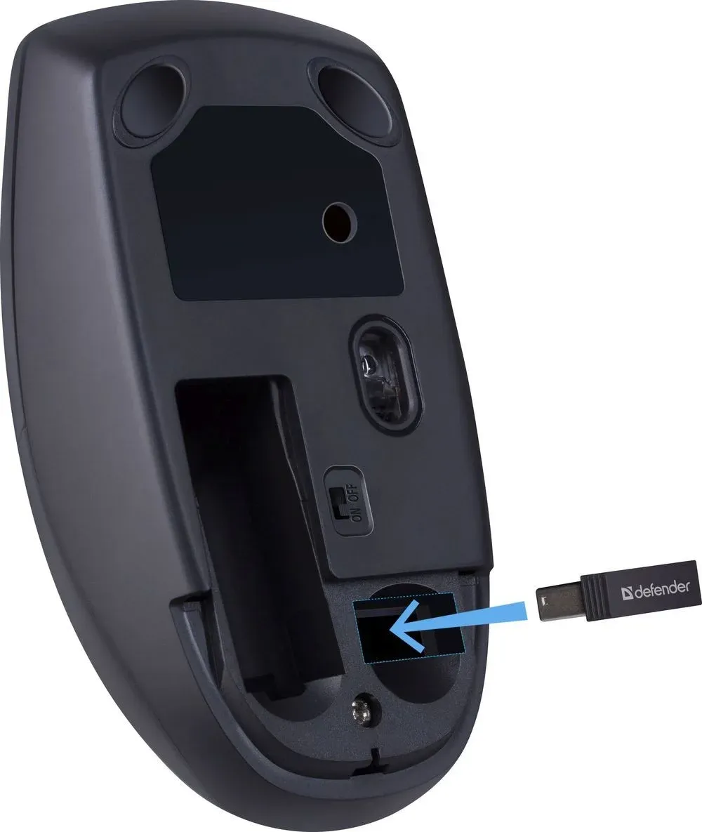 Мышь Defender Modern MB-985 черный оптическая 1600dpi беспров. USB 3but 52985 - фото 3
