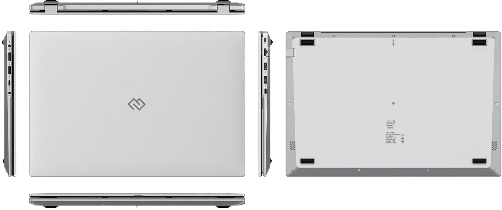 Ноутбук Digma EVE P5852 N-series N200 8Gb SSD256Gb Intel UHD Graphics 15.6 IPS FHD 1920x1080 Windows 11 Pro silver WiFi BT Cam 5900mAh DN15N2-8CXW01 - фото 6