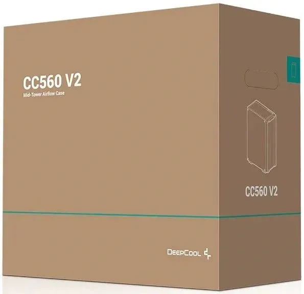 Корпус Deepcool CC560 V2 черный без БП ATX 4x120mm 5x140mm 1xUSB2.0 audio bott PSU - фото 2