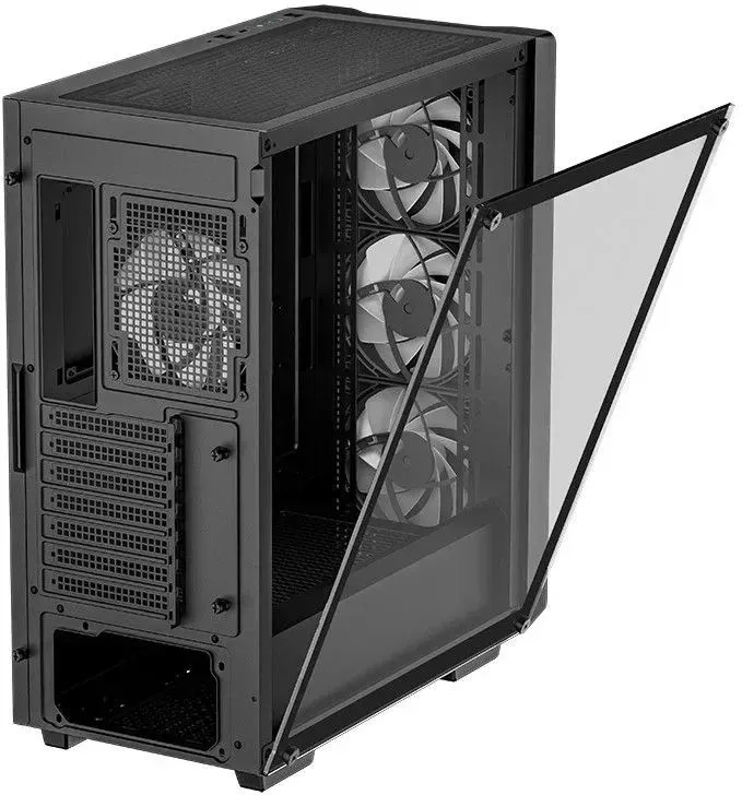 Корпус Deepcool CC560 V2 черный без БП ATX 4x120mm 5x140mm 1xUSB2.0 audio bott PSU - фото 3